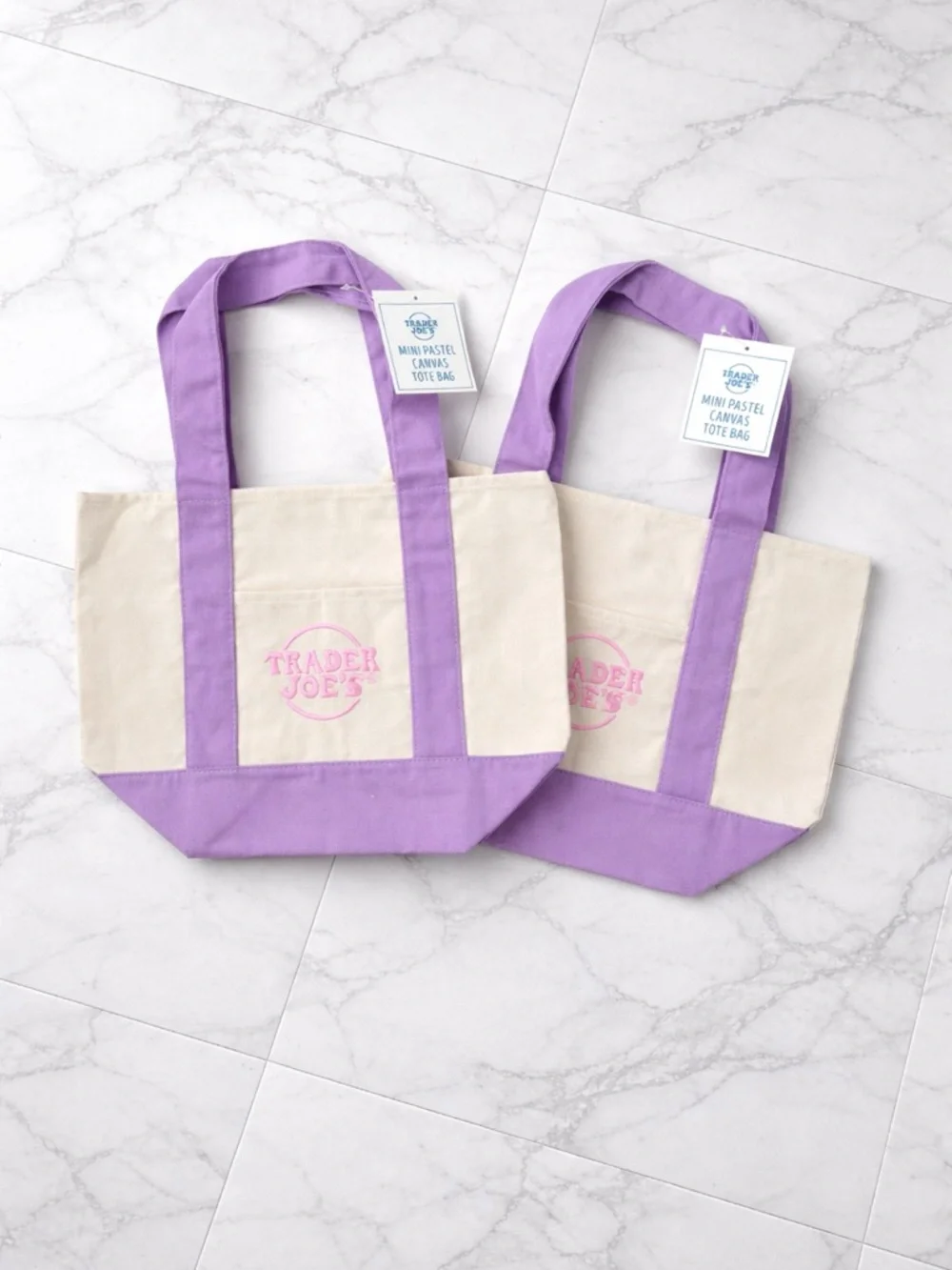 NWT TRADER JOE’S Mini Tote in Pink, Lavender, Blue, or Green - Everyday Carry